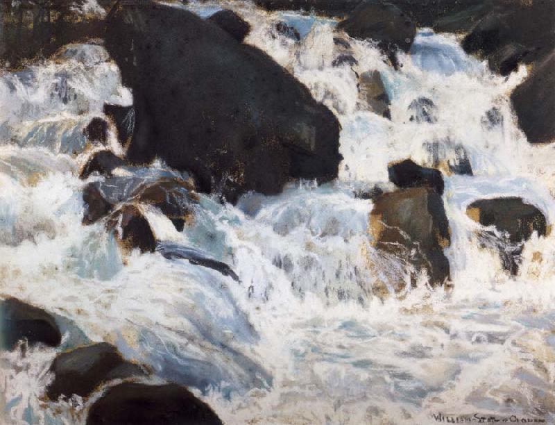 William Stott of Oldham Schwarzer Wasserfall France oil painting art